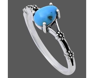 Sleeping Beauty Turquoise Ring size-8 EXR03641 R-1720, 7x5 mm