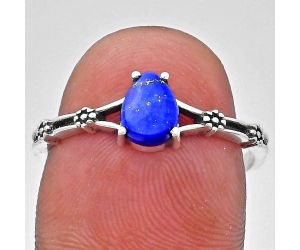 Lapis Lazuli Ring size-9 EXR03644 R-1720, 7x5 mm