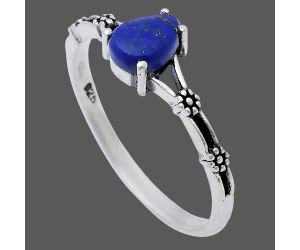 Lapis Lazuli Ring size-9 EXR03644 R-1720, 7x5 mm