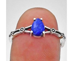 Lapis Lazuli Ring size-9 EXR03648 R-1720, 7x5 mm