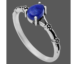 Lapis Lazuli Ring size-9 EXR03648 R-1720, 7x5 mm