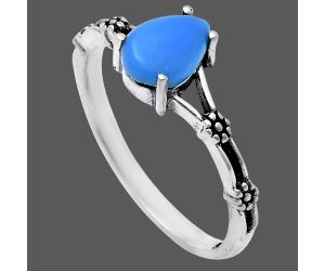 Sleeping Beauty Turquoise Ring size-6 EXR03649 R-1720, 7x5 mm