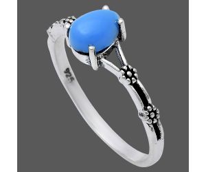 Sleeping Beauty Turquoise Ring size-8 EXR03652 R-1720, 7x5 mm