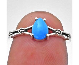 Sleeping Beauty Turquoise Ring size-6 EXR03653 R-1720, 7x5 mm