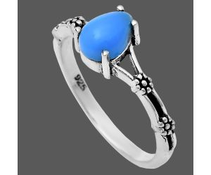 Sleeping Beauty Turquoise Ring size-6 EXR03653 R-1720, 7x5 mm