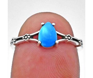 Sleeping Beauty Turquoise Ring size-7 EXR03654 R-1720, 7x5 mm