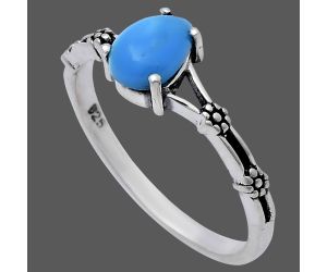 Sleeping Beauty Turquoise Ring size-7 EXR03654 R-1720, 7x5 mm