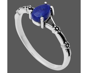 Lapis Lazuli Ring size-8.5 EXR03656 R-1720, 7x5 mm