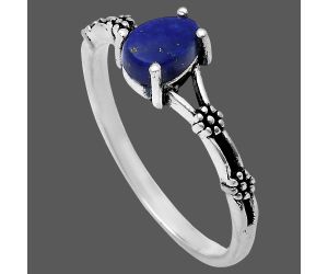 Lapis Lazuli Ring size-8 EXR03657 R-1720, 7x5 mm