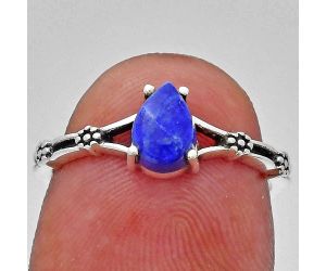 Lapis Lazuli Ring size-6.5 EXR03659 R-1720, 7x5 mm