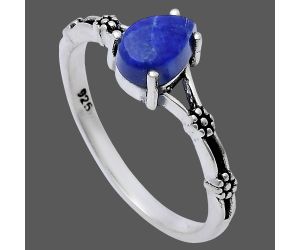 Lapis Lazuli Ring size-6.5 EXR03659 R-1720, 7x5 mm