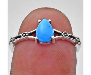 Sleeping Beauty Turquoise Ring size-8 EXR03660 R-1720, 7x5 mm