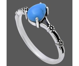 Sleeping Beauty Turquoise Ring size-8 EXR03660 R-1720, 7x5 mm