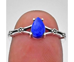 Lapis Lazuli Ring size-7 EXR03661 R-1720, 7x5 mm