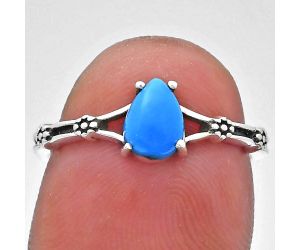 Sleeping Beauty Turquoise Ring size-7 EXR03662 R-1720, 7x5 mm