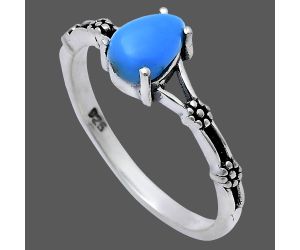 Sleeping Beauty Turquoise Ring size-7 EXR03662 R-1720, 7x5 mm