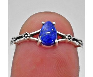 Lapis Lazuli Ring size-7 EXR03663 R-1720, 7x5 mm