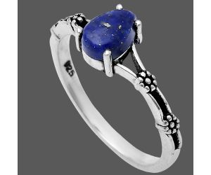 Lapis Lazuli Ring size-7 EXR03663 R-1720, 7x5 mm