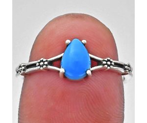 Sleeping Beauty Turquoise Ring size-8 EXR03665 R-1720, 7x5 mm