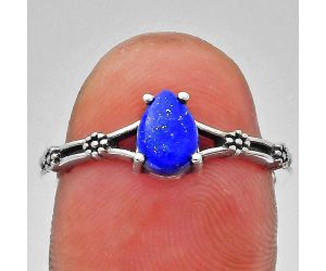 Lapis Lazuli Ring size-8 EXR03666 R-1720, 7x5 mm