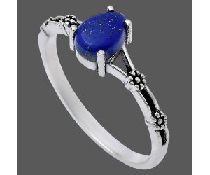 Lapis Lazuli Ring size-8 EXR03666 R-1720, 7x5 mm