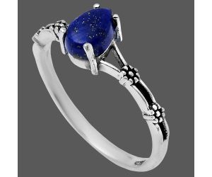 Lapis Lazuli Ring size-7.5 EXR03667 R-1720, 7x5 mm