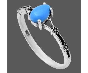 Sleeping Beauty Turquoise Ring size-9 EXR03668 R-1720, 7x5 mm