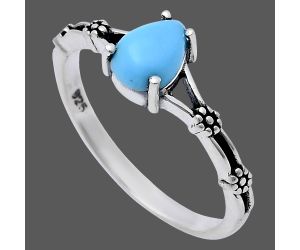 Sleeping Beauty Turquoise Ring size-7 EXR03670 R-1720, 7x5 mm