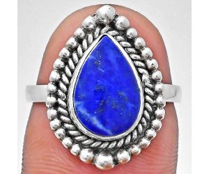 Lapis Lazuli Ring size-7 EXR03672 R-1154, 8x12 mm