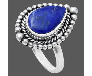 Lapis Lazuli Ring size-7 EXR03672 R-1154, 8x12 mm