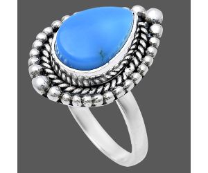 Sleeping Beauty Turquoise Ring size-7 EXR03674 R-1154, 8x12 mm