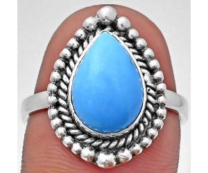 Sleeping Beauty Turquoise Ring size-8.5 EXR03676 R-1154, 8x12 mm