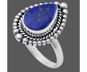 Lapis Lazuli Ring size-7 EXR03680 R-1154, 8x12 mm