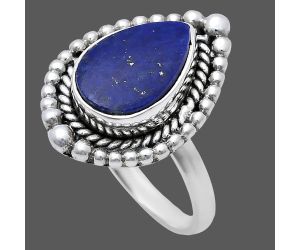 Lapis Lazuli Ring size-6 EXR03685 R-1154, 8x12 mm