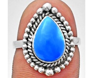 Sleeping Beauty Turquoise Ring size-7 EXR03686 R-1154, 8x12 mm