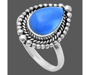 Sleeping Beauty Turquoise Ring size-7 EXR03686 R-1154, 8x12 mm