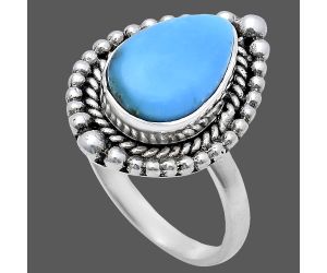 Sleeping Beauty Turquoise Ring size-7 EXR03688 R-1154, 8x12 mm