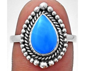 Sleeping Beauty Turquoise Ring size-9 EXR03695 R-1154, 8x12 mm