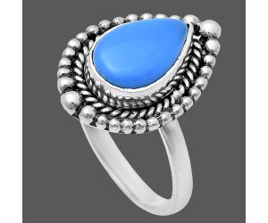 Sleeping Beauty Turquoise Ring size-9 EXR03695 R-1154, 8x12 mm