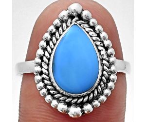 Sleeping Beauty Turquoise Ring size-6 EXR03697 R-1154, 8x12 mm