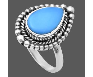 Sleeping Beauty Turquoise Ring size-6 EXR03697 R-1154, 8x12 mm