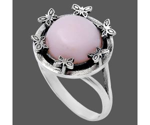 Pink Opal Ring size-9.5 EXR03722 R-1716, 12x12 mm