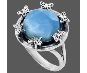 Larimar (Dominican Republic) Ring size-7 EXR03723 R-1716, 12x12 mm