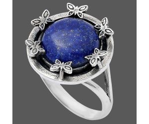 Lapis Lazuli Ring size-8 EXR03727 R-1716, 12x12 mm