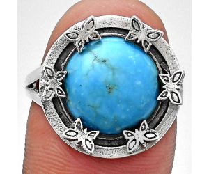 Natural Rare Turquoise Nevada Aztec Mt Ring size-8 EXR03729 R-1716, 12x12 mm