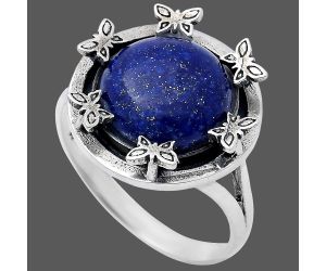 Lapis Lazuli Ring size-9.5 EXR03733 R-1716, 12x12 mm