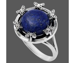 Lapis Lazuli Ring size-9.5 EXR03741 R-1716, 12x12 mm