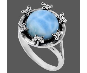 Larimar (Dominican Republic) Ring size-9.5 EXR03745 R-1716, 12x12 mm