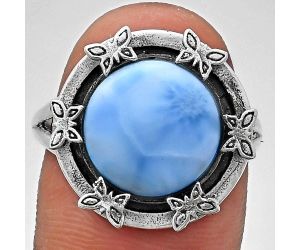 Larimar (Dominican Republic) Ring size-8.5 EXR03751 R-1716, 12x12 mm