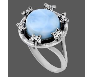 Larimar (Dominican Republic) Ring size-8.5 EXR03751 R-1716, 12x12 mm